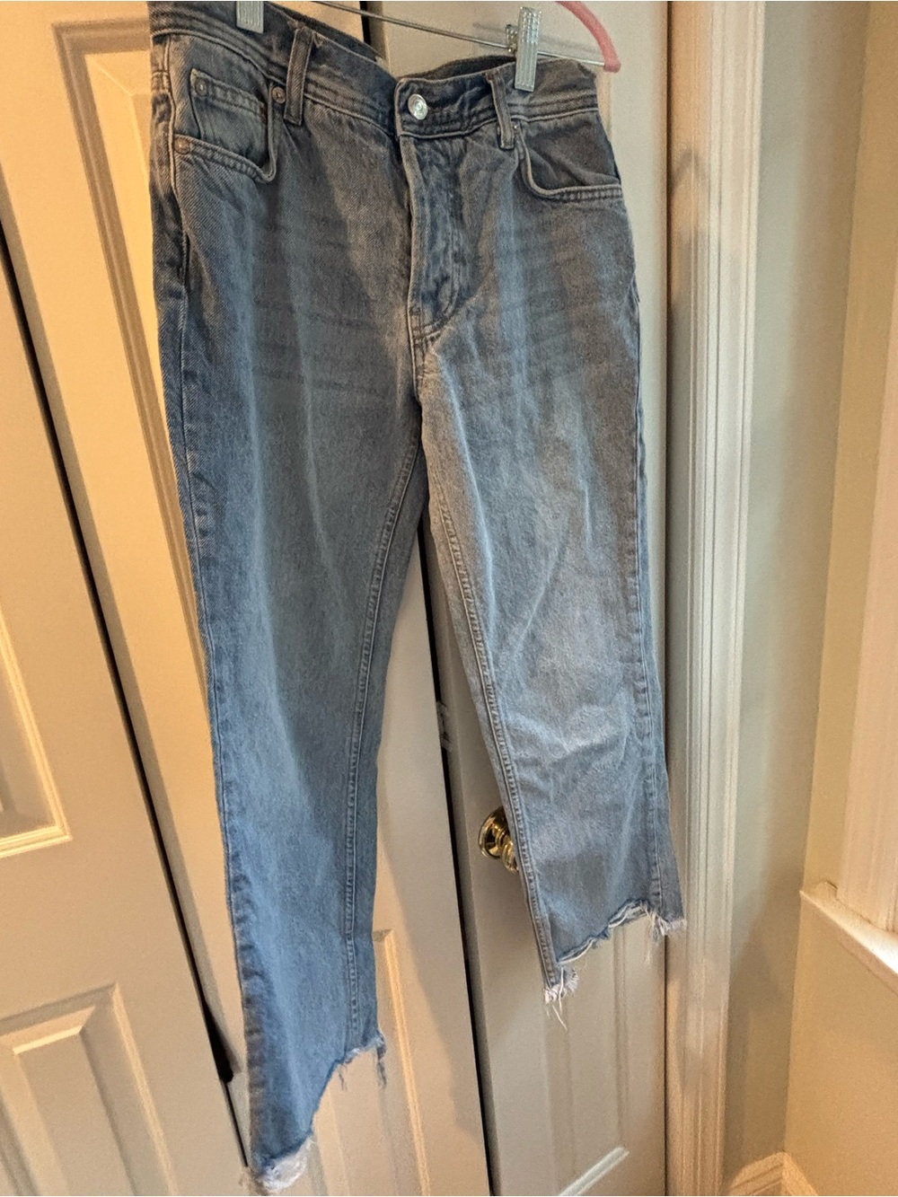 We The Free Light Blue Denim Jeans with Silver Button